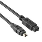 JUNSUNMAY FireWire High Speed Premium DV 800 9 Pin Male To FireWire 400 4 Pin Male IEEE 1394 Cable, Length:1.8m - 4