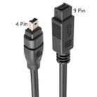 JUNSUNMAY FireWire High Speed Premium DV 800 9 Pin Male To FireWire 400 4 Pin Male IEEE 1394 Cable, Length:3m - 3