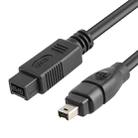 JUNSUNMAY FireWire High Speed Premium DV 800 9 Pin Male To FireWire 400 4 Pin Male IEEE 1394 Cable, Length:4.5m - 1