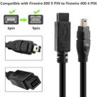 JUNSUNMAY FireWire High Speed Premium DV 800 9 Pin Male To FireWire 400 4 Pin Male IEEE 1394 Cable, Length:4.5m - 2