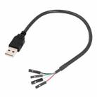 USB Male JUNSUNMAY USB 2.0 A to Female 4 Pin Dupont Motherboard Header Adapter Extender Cable, Length: 0.3m - 1