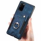 For Samsung Galaxy S20 Ultra Retro Skin-feel Ring Multi-card Wallet Phone Case(Blue) - 4