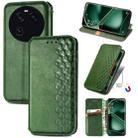 For OPPO Find X6 Cubic Grid Pressed Magnetic Leather Phone Case(Green) - 1