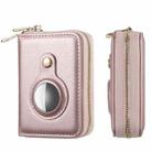 For AirTag Zipper Wallet Protective Cover Case(Rose Gold) - 1