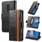 For Nokia C3 CaseNeo Splicing Dual Magnetic Buckle Leather Phone Case(Black) - 1