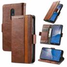 For Nokia C3 CaseNeo Splicing Dual Magnetic Buckle Leather Phone Case(Brown) - 1