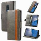 For Nokia C3 CaseNeo Splicing Dual Magnetic Buckle Leather Phone Case(Gray) - 1