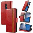 For Nokia C3 CaseNeo Splicing Dual Magnetic Buckle Leather Phone Case(Red) - 1