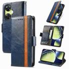 For OnePlus Nord CE 3 Lite CaseNeo Splicing Dual Magnetic Buckle Leather Phone Case(Blue) - 1