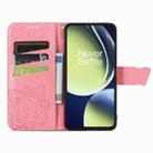 For OnePlus Nord CE 3 Lite Butterfly Love Flower Embossed Leather Phone Case(Pink) - 3