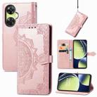 For OnePlus Nord CE 3 Lite Mandala Flower Embossed Leather Phone Case(Rose Gold) - 1