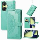 For OnePlus Nord CE 3 Lite Mandala Flower Embossed Leather Phone Case(Green) - 1