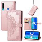 For Honor 9C Mandala Flower Embossed Leather Phone Case(Rose Gold) - 1