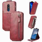 For Nokia C3 Zipper Wallet Vertical Flip Leather Phone Case(Red) - 1