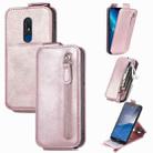 For Nokia C3 Zipper Wallet Vertical Flip Leather Phone Case(Rose Gold) - 1