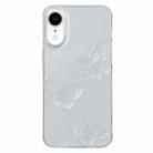 For iPhone XR Clear Crystal Butterflies TPU Phone Case(Transparent) - 1