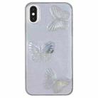 For iPhone XS Max Clear Crystal Butterflies TPU Phone Case(Transparent) - 1