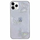 For iPhone 11 Pro Clear Crystal Butterflies TPU Phone Case(Transparent) - 1