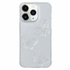 For iPhone 11 Pro Max Clear Crystal Butterflies TPU Phone Case(Transparent) - 1