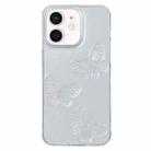 For iPhone 12 mini Clear Crystal Butterflies TPU Phone Case(Transparent) - 1