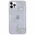 For iPhone 12 Pro Max Clear Crystal Butterflies TPU Phone Case(Transparent) - 1