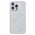 For iPhone 13 Pro Clear Crystal Butterflies TPU Phone Case(Transparent) - 1