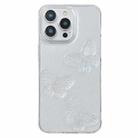 For iPhone 13 Pro Max Clear Crystal Butterflies TPU Phone Case(Transparent) - 1