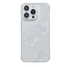 For iPhone 16 Pro Max Clear Crystal Butterflies TPU Phone Case(Transparent) - 1