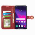 For Samsung Galaxy S25 Ultra 5G Retro Solid Color Buckle Leather Phone Case(Red) - 3