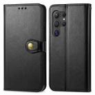 For Samsung Galaxy S25+ 5G Retro Solid Color Buckle Leather Phone Case(Black) - 2