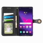 For Samsung Galaxy S25+ 5G Retro Solid Color Buckle Leather Phone Case(Black) - 3