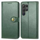 For Samsung Galaxy S25+ 5G Retro Solid Color Buckle Leather Phone Case(Green) - 2