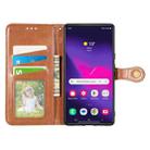 For Samsung Galaxy S25+ 5G Retro Solid Color Buckle Leather Phone Case(Brown) - 3