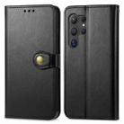 For Samsung Galaxy S25 5G Retro Solid Color Buckle Leather Phone Case(Black) - 2