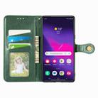 For Samsung Galaxy S25 5G Retro Solid Color Buckle Leather Phone Case(Green) - 3