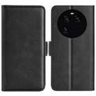 For OPPO Find X6 Dual-side Magnetic Buckle Leather Phone Case(Black) - 1