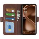 For OPPO Find X6 Dual-side Magnetic Buckle Leather Phone Case(Brown) - 4