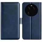 For OPPO Find X6 Dual-side Magnetic Buckle Leather Phone Case(Dark Blue) - 1