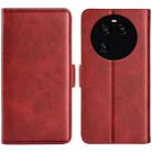 For OPPO Find X6 Dual-side Magnetic Buckle Leather Phone Case(Red) - 1