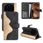 For OPPO Find X6 Stitching Horizontal Flip Leather Phone Case(Black) - 1