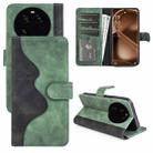 For OPPO Find X6 Stitching Horizontal Flip Leather Phone Case(Green) - 1
