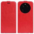 For OPPO Find X6 Pro R64 Texture Vertical Flip Leather Phone Case(Red) - 1