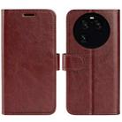 For OPPO Find X6 Pro R64 Texture Horizontal Flip Leather Phone Case(Brown) - 1