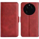 For OPPO Find X6 Pro Dual-side Magnetic Buckle Leather Phone Case(Red) - 1