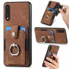 For Samsung Galaxy A50 Retro Skin-feel Ring Card Wallet Phone Case(Brown) - 1