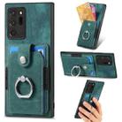 For Samsung Galaxy Note20 Ultra Retro Skin-feel Ring Card Wallet Phone Case(Green) - 1