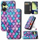 For OnePlus Nord CE 3 Lite CaseNeo Colorful Magnetic Leather Phone Case(Purple Scales) - 1