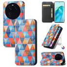 For OPPO Find X6 CaseNeo Colorful Magnetic Leather Phone Case(Rhombus Mandala) - 1