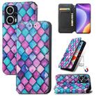 For Redmi Note 12 Turbo CaseNeo Colorful Magnetic Leather Phone Case(Purple Scales) - 1