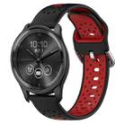 For GarminMove Trend 20mm Breathable Two-Color Silicone Watch Band(Black+Red) - 1